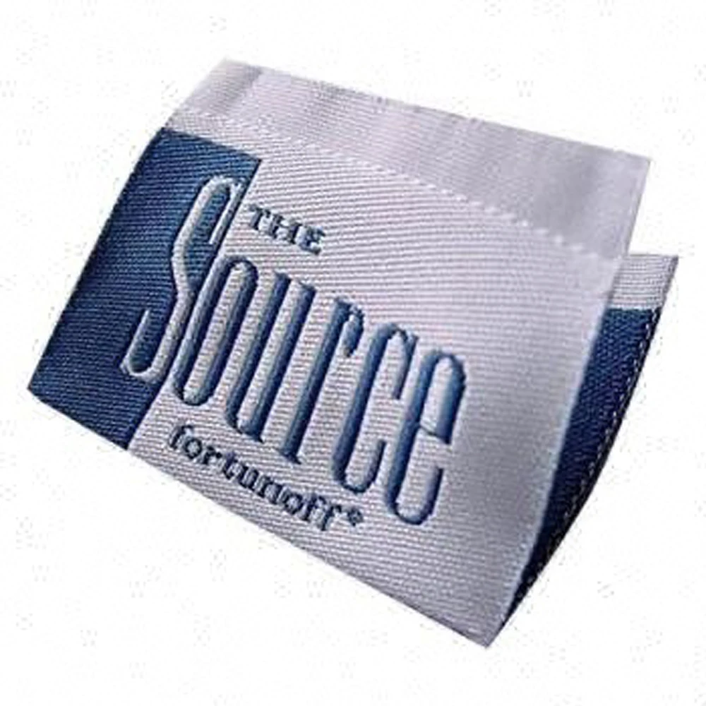 Этикетки для одежды нового дизайна, тканые этикетки для одежды с красным фоном