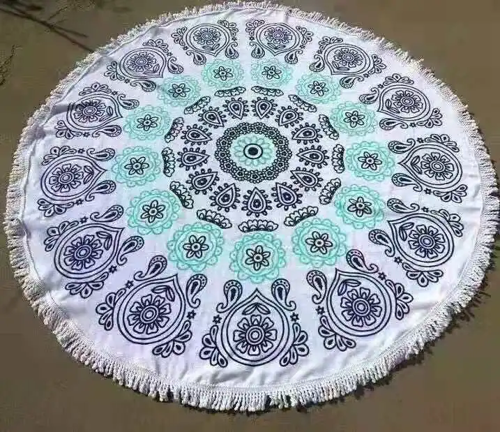  Full color sublimation print micro fiber round beach