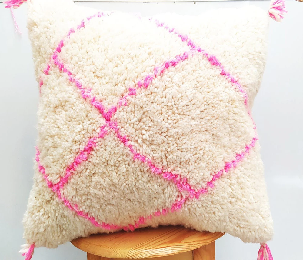 Cushion Covers Pure Sabra Pillow Decorative Cushions Handmade Moroccan Pillow cover Moroccan Cactus Silk Bright 10 OEM