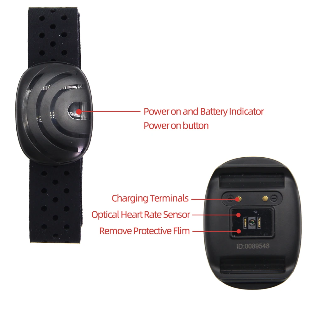 ThinkRider BLE/ANT+ Heartrate Armband Fitness Heart Rate Monitor Sensor Compatible XOSS GARMIN Bryton Computer