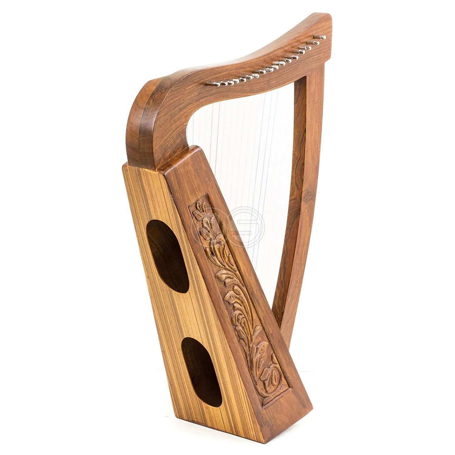 Plain Celtics Harp Rose 19 string Irish Style with Bag & Extra strings & key included