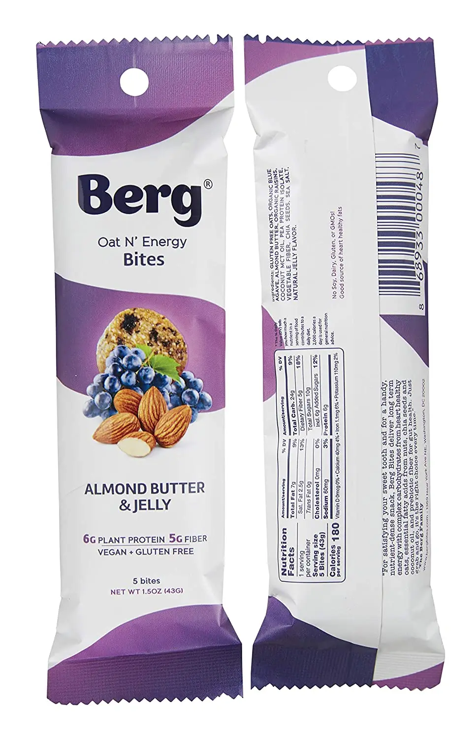 Berg Bites Berg Bar Premium Flavored Protein Bar
