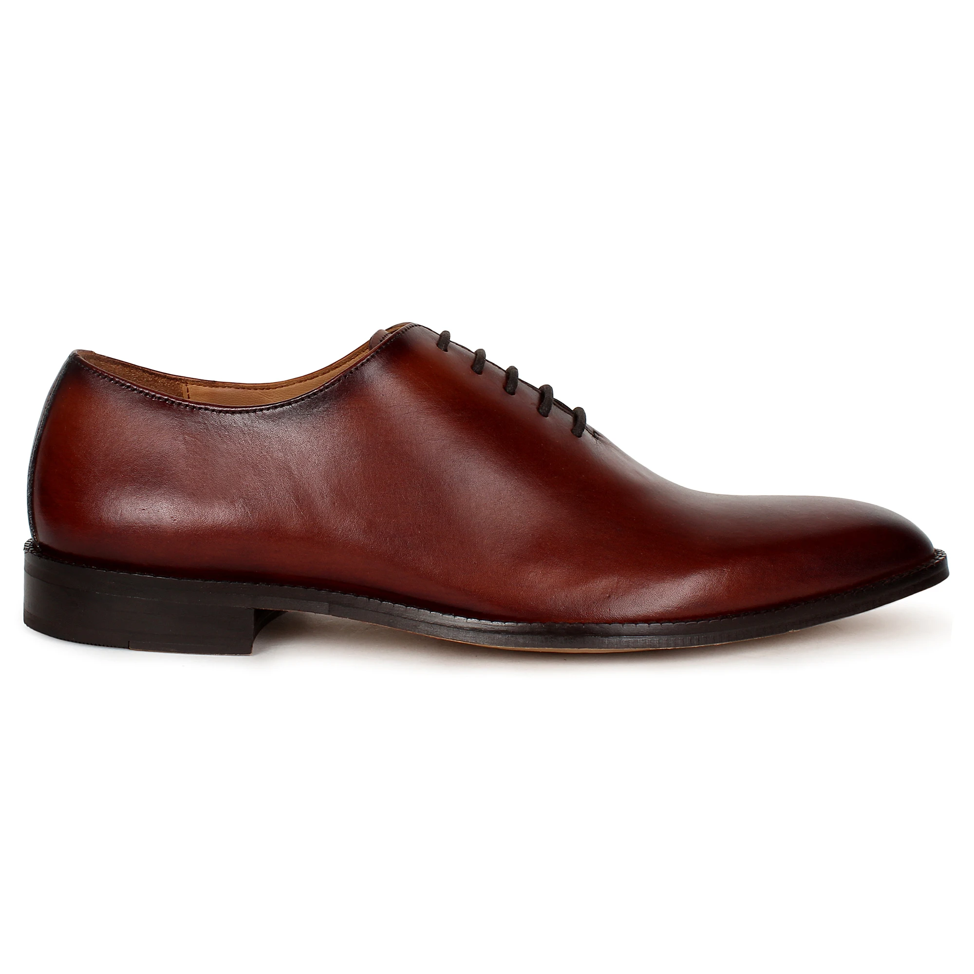 Недорогие деловые кожаные мужские туфли-оксфорды высшего качества со шнуровкой для делового офиса темно-коричневого цвета