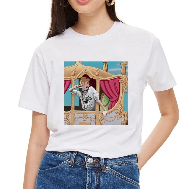 2019 new design fashion sexy summer female tops streetwear printed korean t shirt women