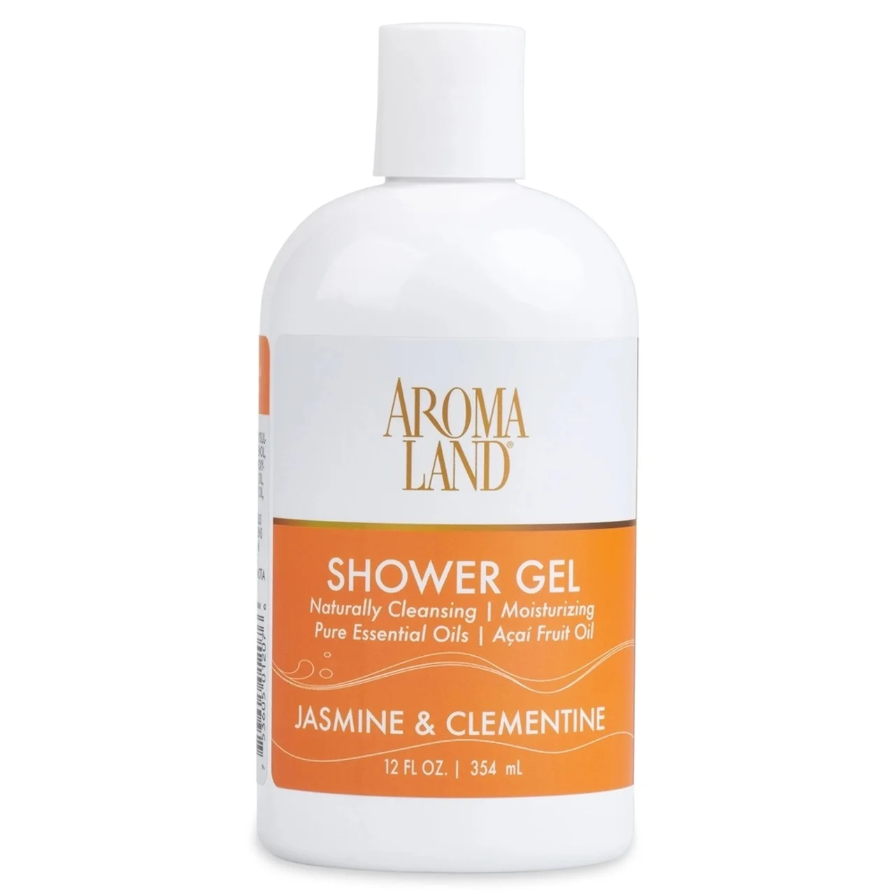 AROMALAND NATURAL BATH & SHOWER GEL WITH ESSENTIAL OILS - JASMINE & CLEMENTINE -12 OZ