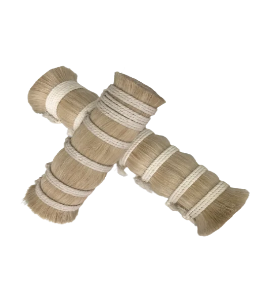 
Natural White Horse Tail and Mane Hair Mongolian Bow Horse Hair for Cellulite Brushes 