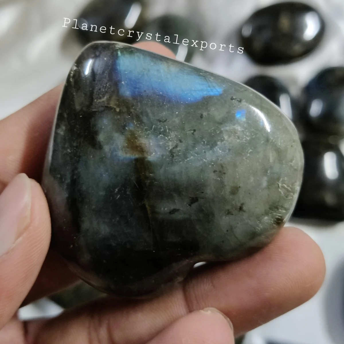 Beautiful Natural Labradorite Puffy Heart Healing Pattern Agate Crystal Gemstone Hearts Wholesale from Planet Crystal Exports