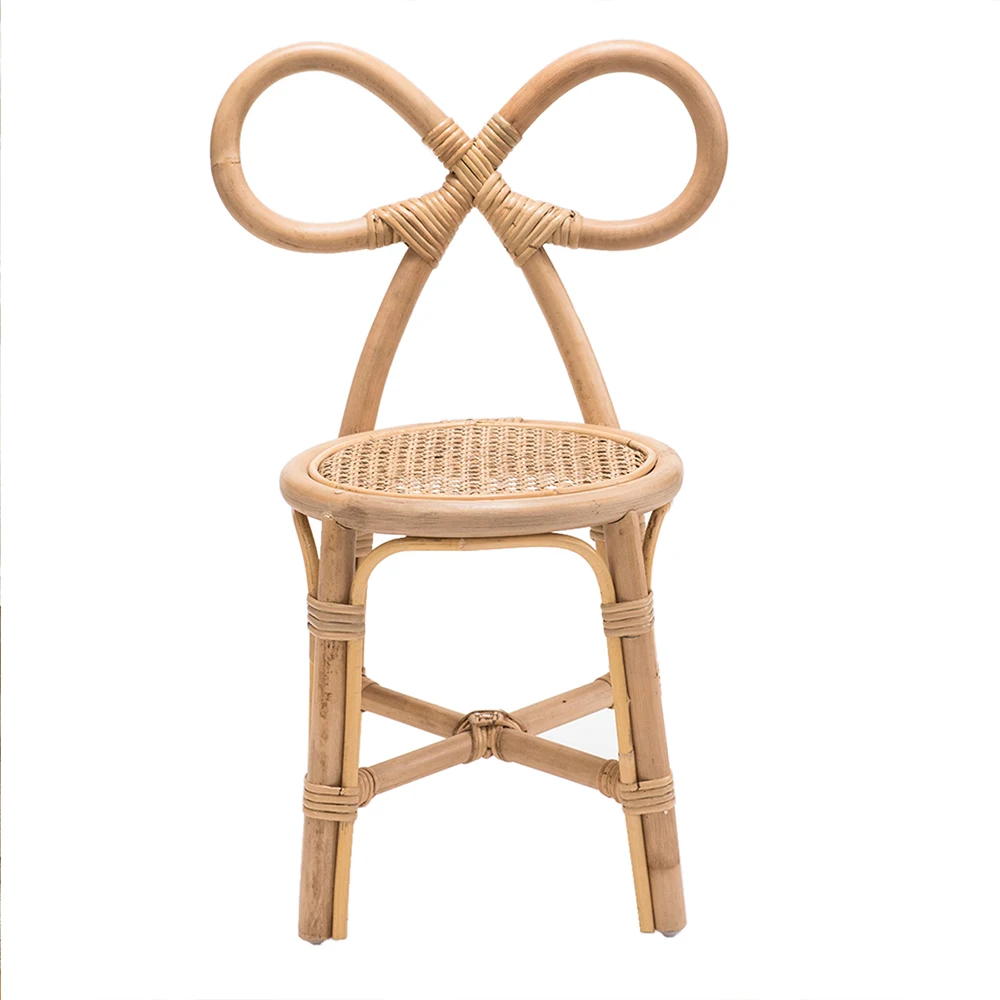 Handmade Vintage Rattan Kid Bow Chair Wholesale