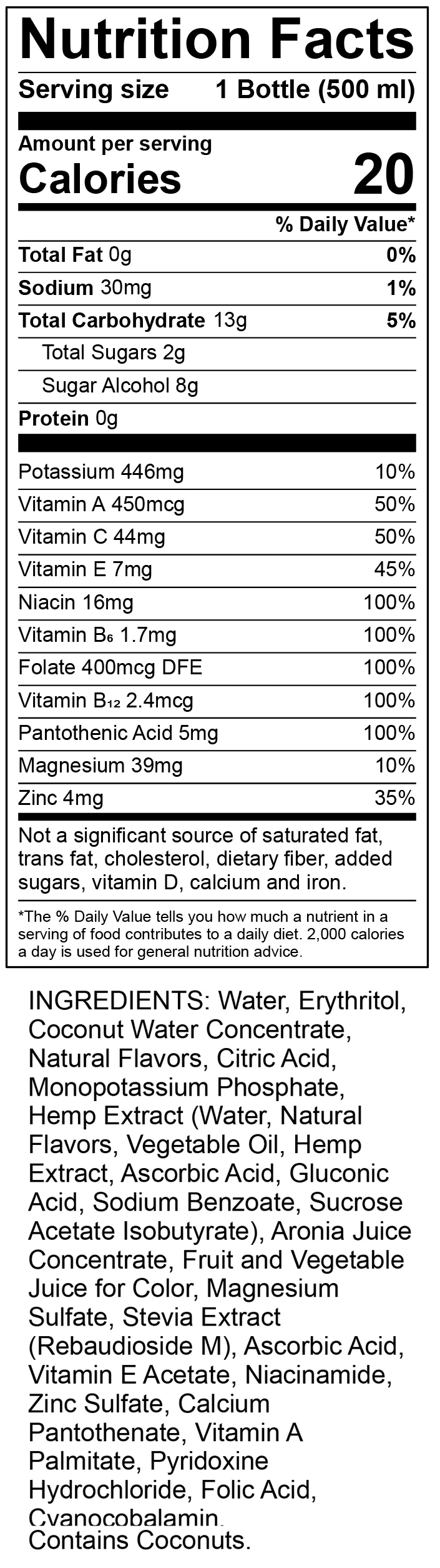 DEFY восстанавливающая CBD бутылка для образцов без Cbd глютена искусственных цветов 6pk/ 16.9Z