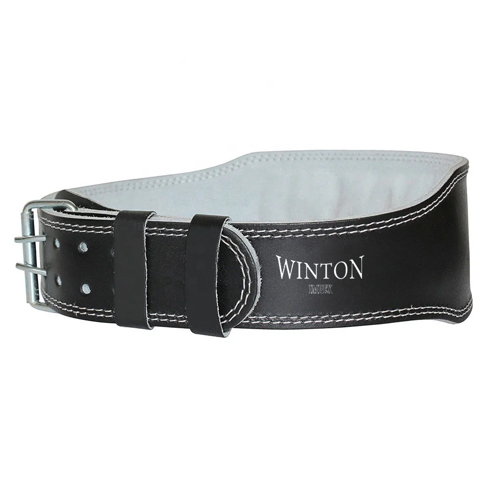 Wholesale Custom PU Genuine Leather Waist Protective Adjustable Weight Lifting Belt Custom Gym Leather Weightlifting Belt