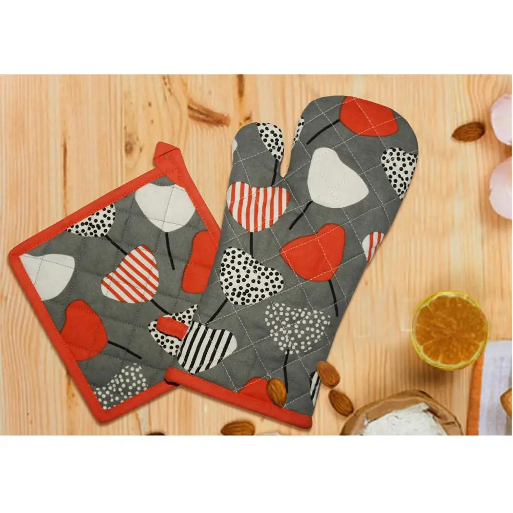 
 Хлопковая кухонная варежка и держатель для кастрюль с цифровой печатью на заказ, Сделано в Индии  