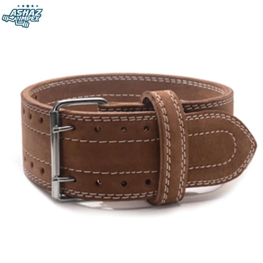 High Quality Heavy Duty Gym Fitness Workout Power Weight Lifting PU Leather Belt for Men Women Stainless Steel Buckle