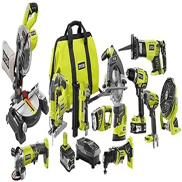 Бесплатная доставка Ryobi 18-вольтовый ONE + литиево-ионная аккумуляторная 12-инструмент комбинированный комплект (1) 4,0 Ah (1)