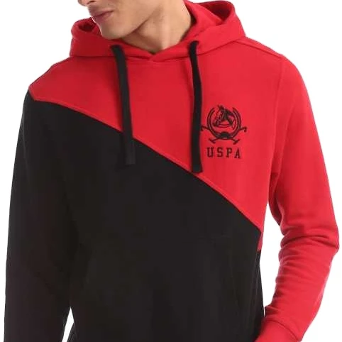 Dual Tone Custom Logo Pullover Cotton Men Long Sleeve 100% Cotton Wholesale Hoodies