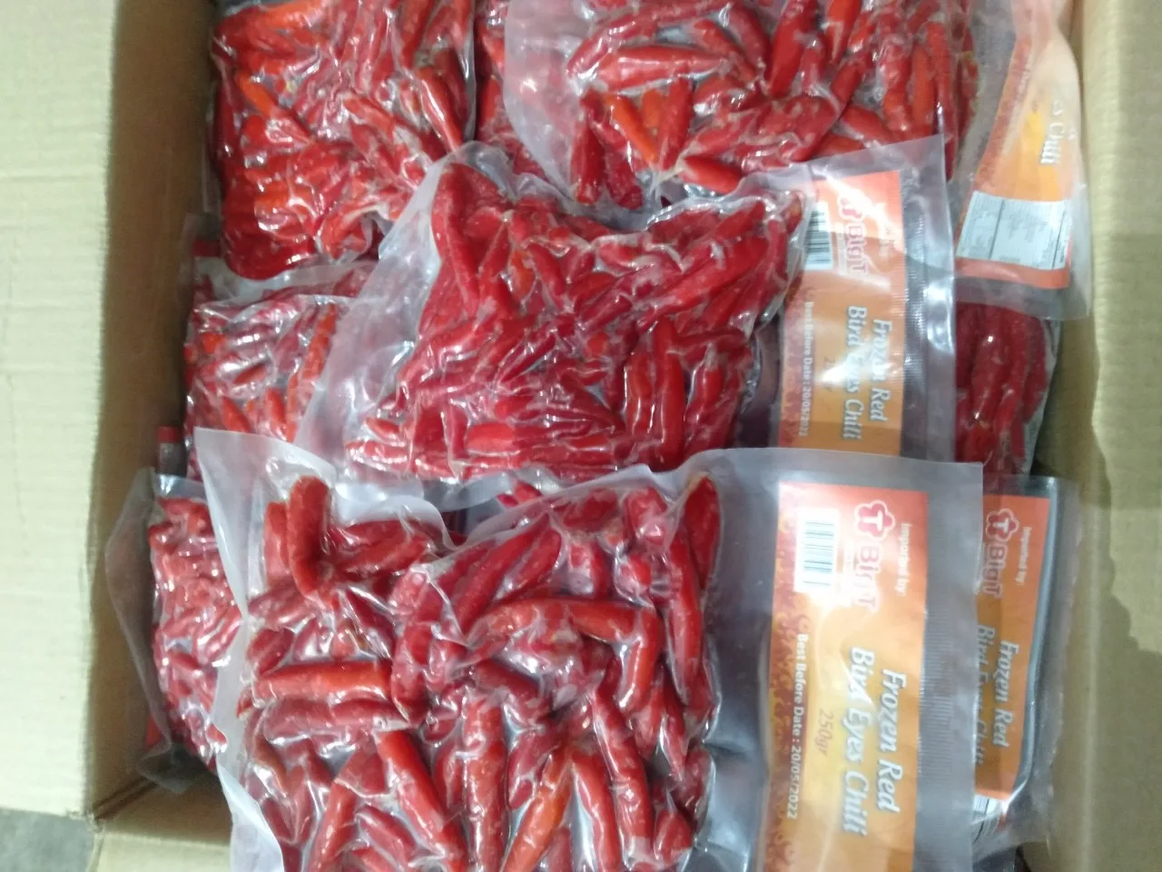 FROZEN RED BIRD EYES CHILI - Best price from Vietnam
