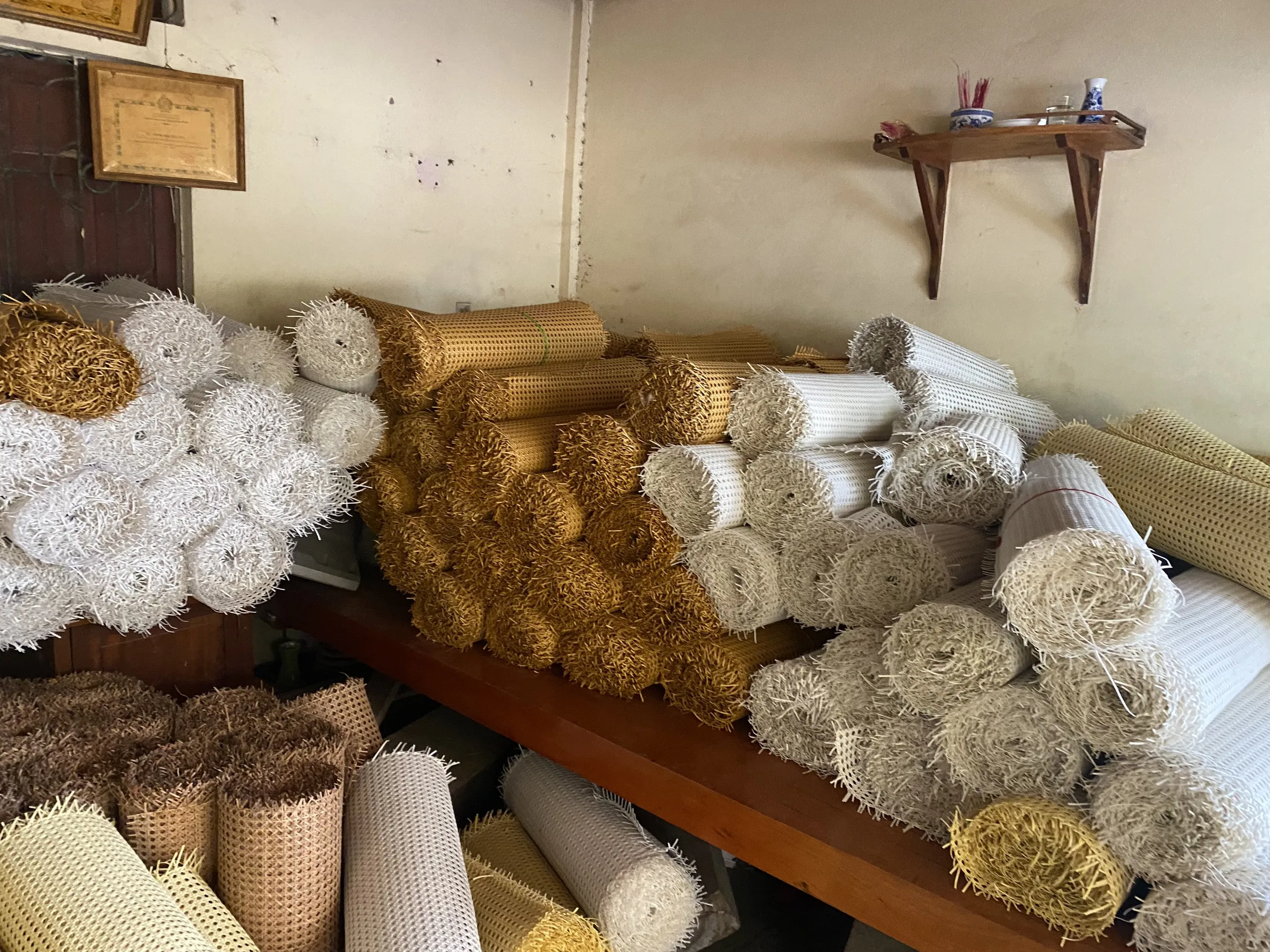Close/open natural rattan webbing cane / synthetic rattan rolls / Plastic PE PVC woven material
