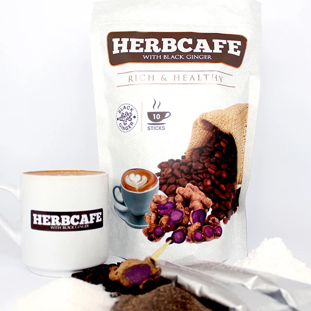 Manufacturer Healthy Instant Coffee Herbcafe Black Ginger aromatic coffee with rich and healthy taste 30g each pack Coffee