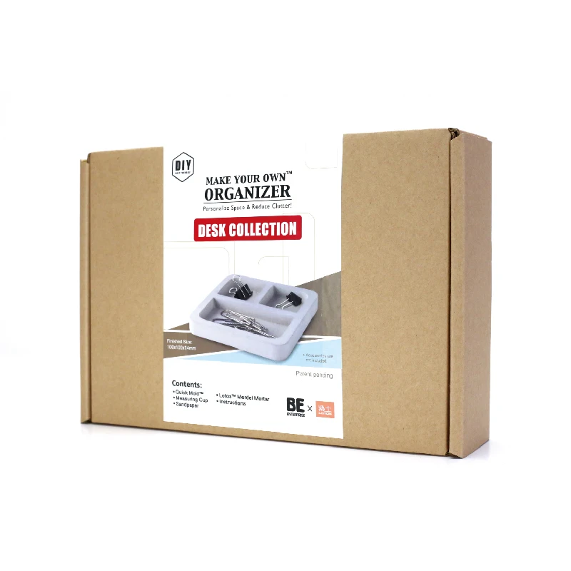 Make you own unique cement concrete desktop organizer