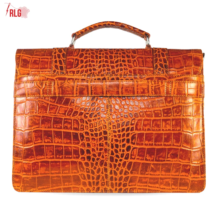  Никелевый фитинг элегантный дизайн стильный модный дизайнерский портфель для ноутбука из натуральной кожи мужчин