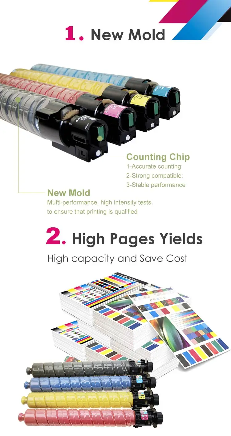 Цвет Jane для MPC2500 MPC3000 MPC2800 MPC3300 MPC3001 MPC3501 MPC3500 MPC4500 MPC4000 MPC5000 цветного порошка Ricoh