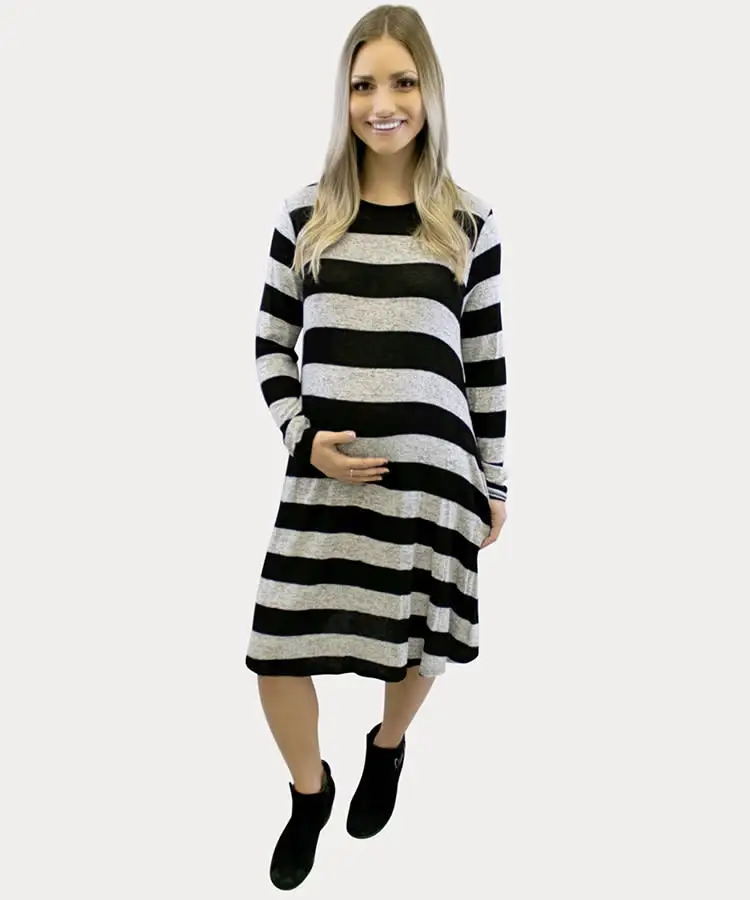 Solid Color Hot Selling Maternity Dresses Ladies Wholesale Pregnant Women Dress