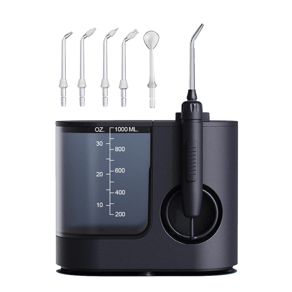 USA and EU Patent Design Top Quality Dental Care Water Flosser 1000ML ABS+PC+POM OEM/STERMAY AOW04PRO Electric CN;GUA <70db 6pcs