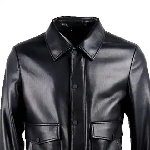 Simple Plain Shining 100% Pure Leather Jacket For Men  2021 Turkey Fashion.