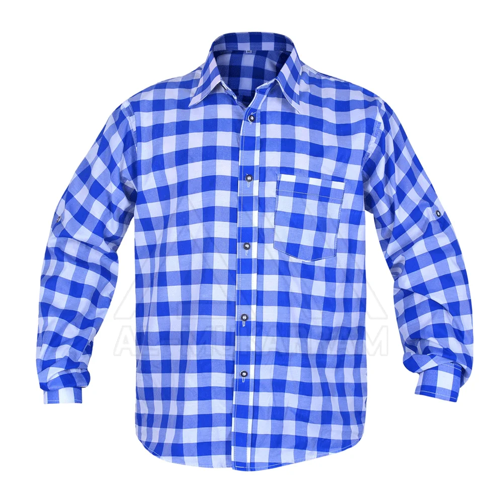 High quality herren traditional bavarian hemden mens check/checked cheap shirts trachten hemd
