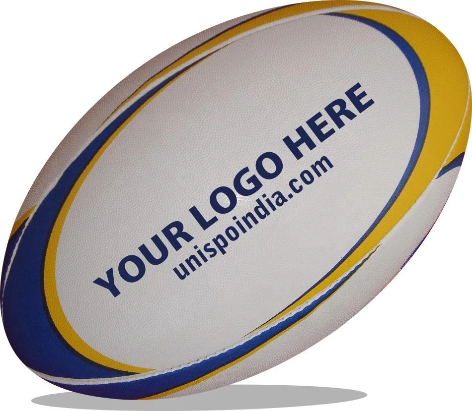Custom Branded Rugby Ball Fully Hand Sewn with Long Lasting Grip and Bladder for Professional Use