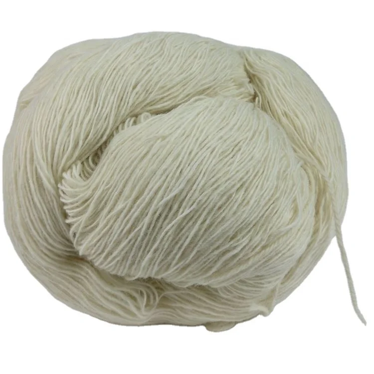 Good white undyed 100% tufing wool yarn for carpets rugs