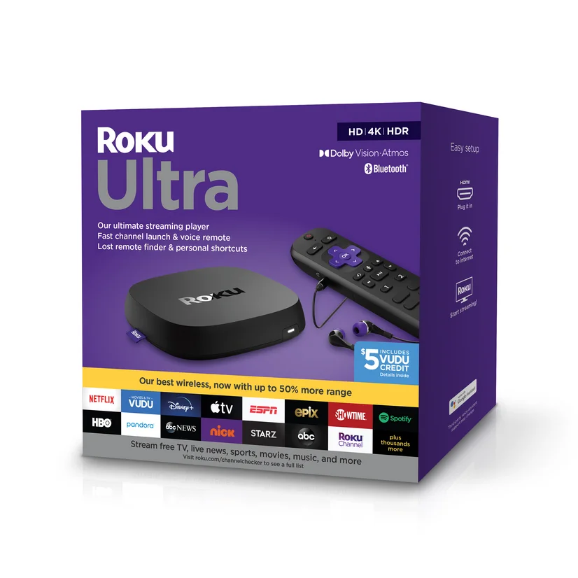 Roku Ultras 2020 | Streaming Media Player HD/4K/HDR/Dolbys Vision with Dolbys Atmos