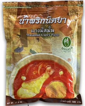 Food Ingredient Seasonings Condiments Sauce Bag Spicy Chili Nittaya Masaman Curry Paste From Thailand