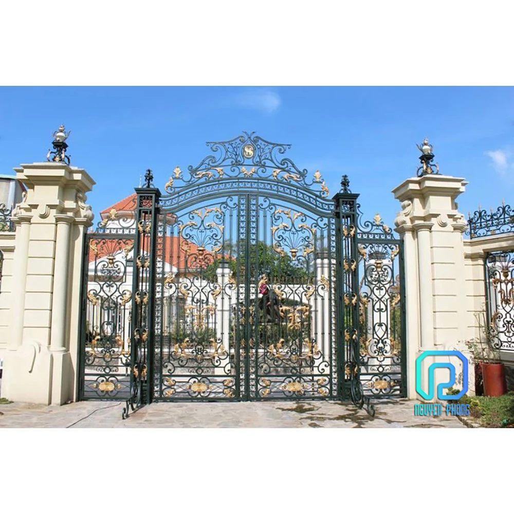 Best Selling Products Manufacturing Factory Classical Art Forged Wrought Iron Main Gate For House