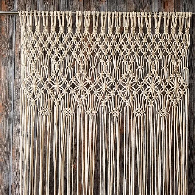 Big Macrame Wall Hanging , Large Wall Tapestry Bohemian Macrame Curtain