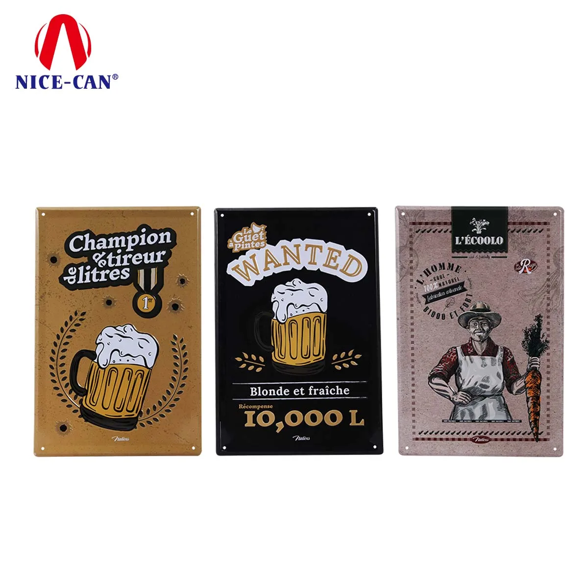 Nice-can custom made old style vintage advertising Retro tin sign beer bar 3d metal coffee sign