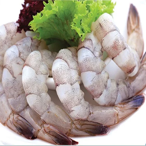 Raw white leg shrimp PDTO, peeled and deboned, size 16/20 with tail, made in Vietnam