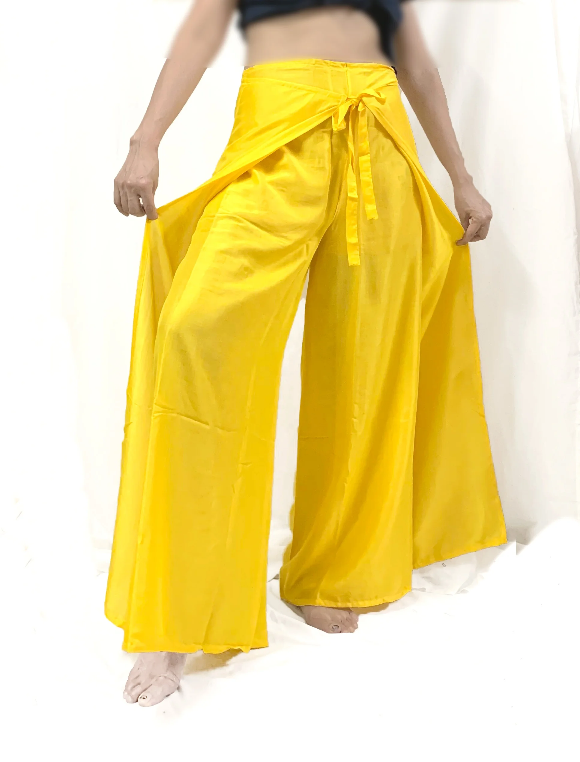 Solid colors BOHO harem wide leg gypsy yoga belly dance art fisherman skirt maxi Sarong thai Wrap tie pants