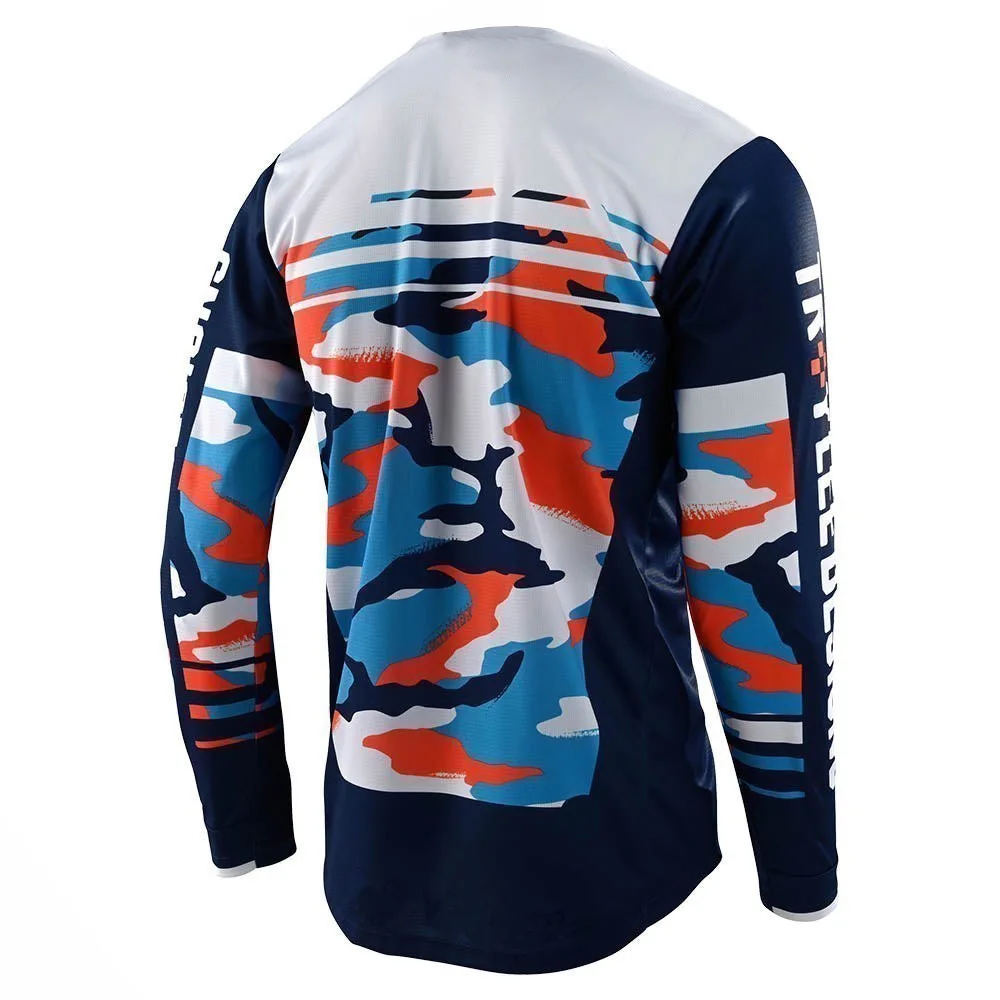 Riding Racing MX Jersey Designed Wholesale Brand Men Auto OEM Customized Style Sportswear Flame Color Feature Material