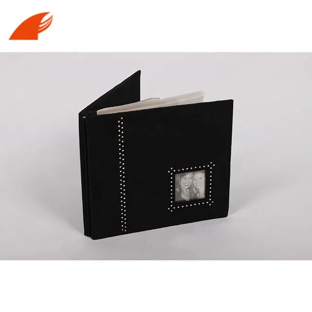 8 X 8 IN  Post bound scrapbook Fabric photo album PP leaflets  album Crystal stone Professional handmade