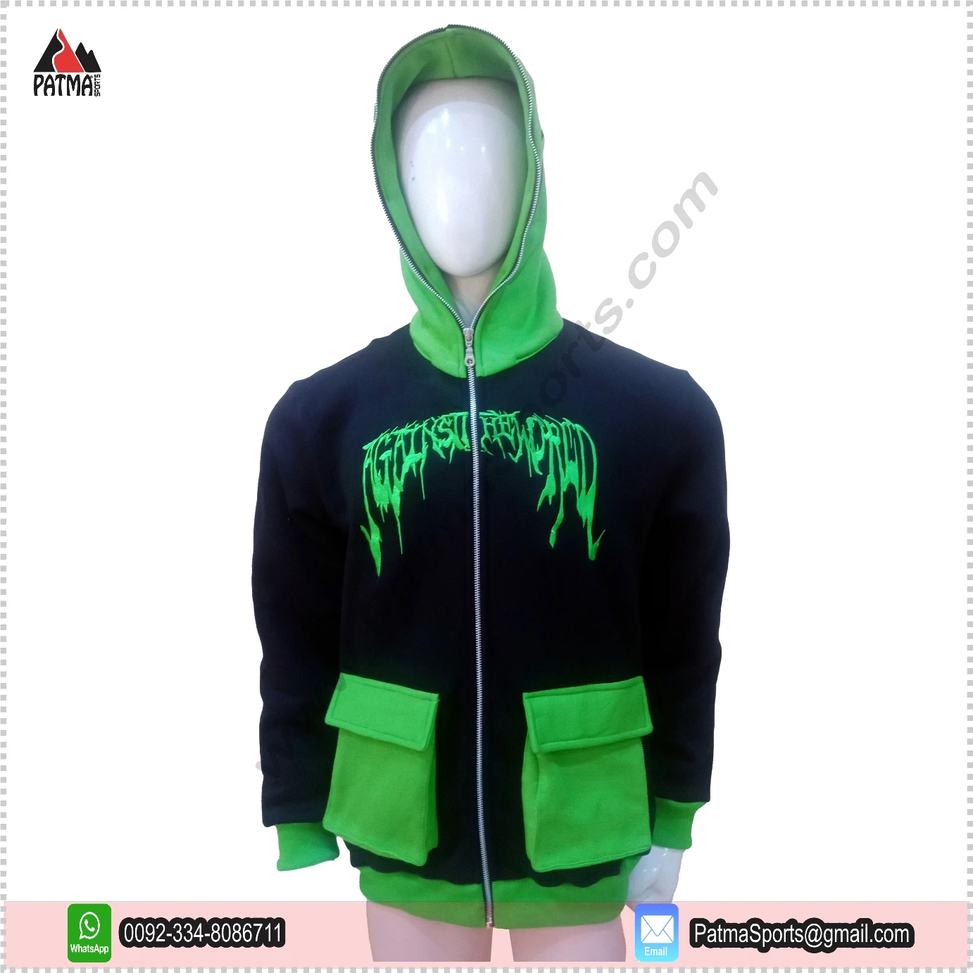 Best Selling OEM Wholesale Green Fleece Hoody Sweatshirt Hoodies with your custom design, Tags, Labels, Chenille , Embroidery