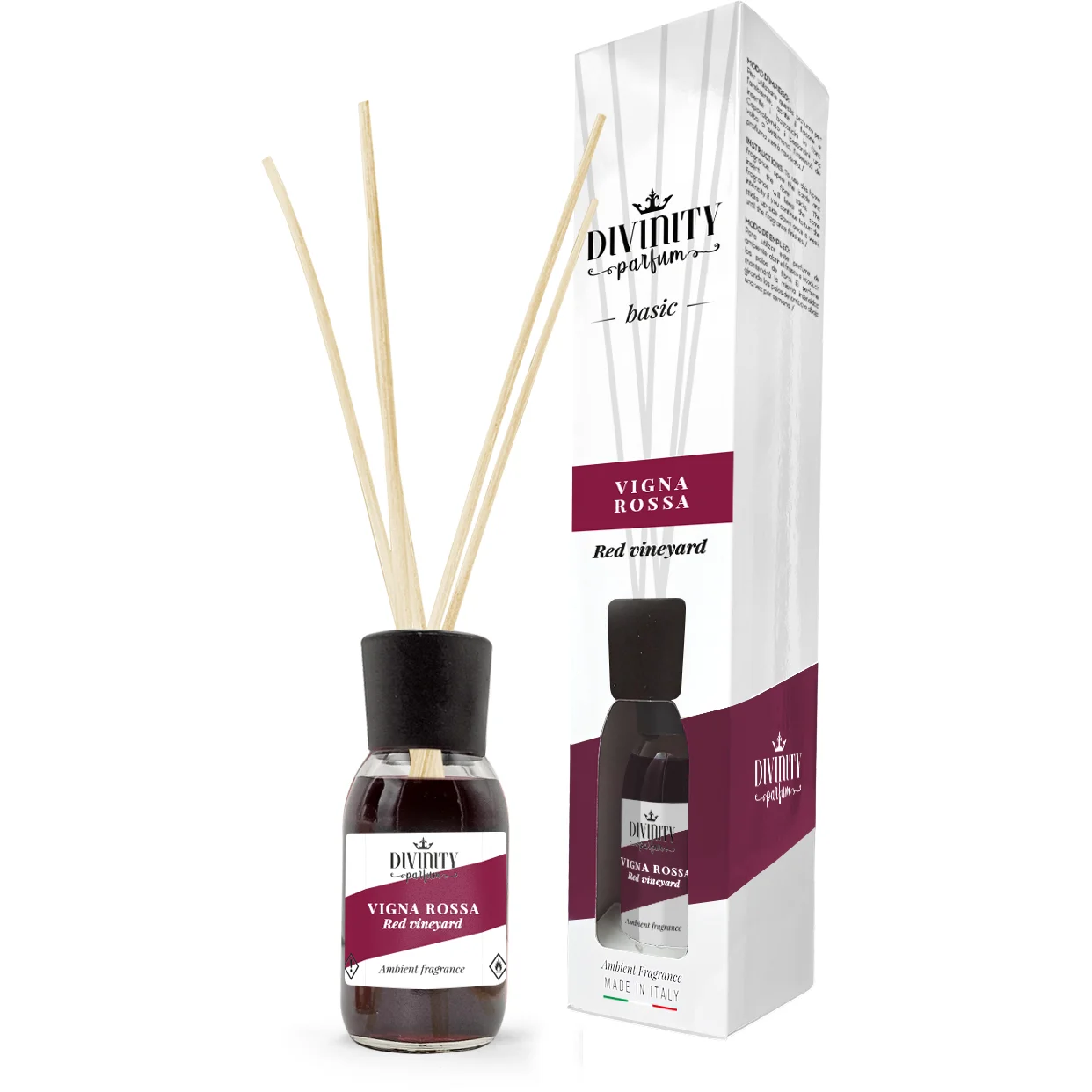 Best quality Red vineyard reed diffuser basic line home fragrance 125ml for wholesale air fresheners