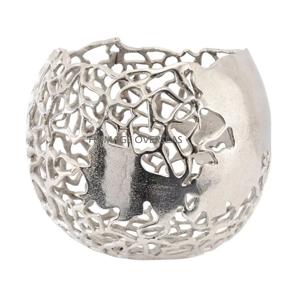  Металлическая литая декоративная алюминиевая ваза Современная Серебряная для цветов