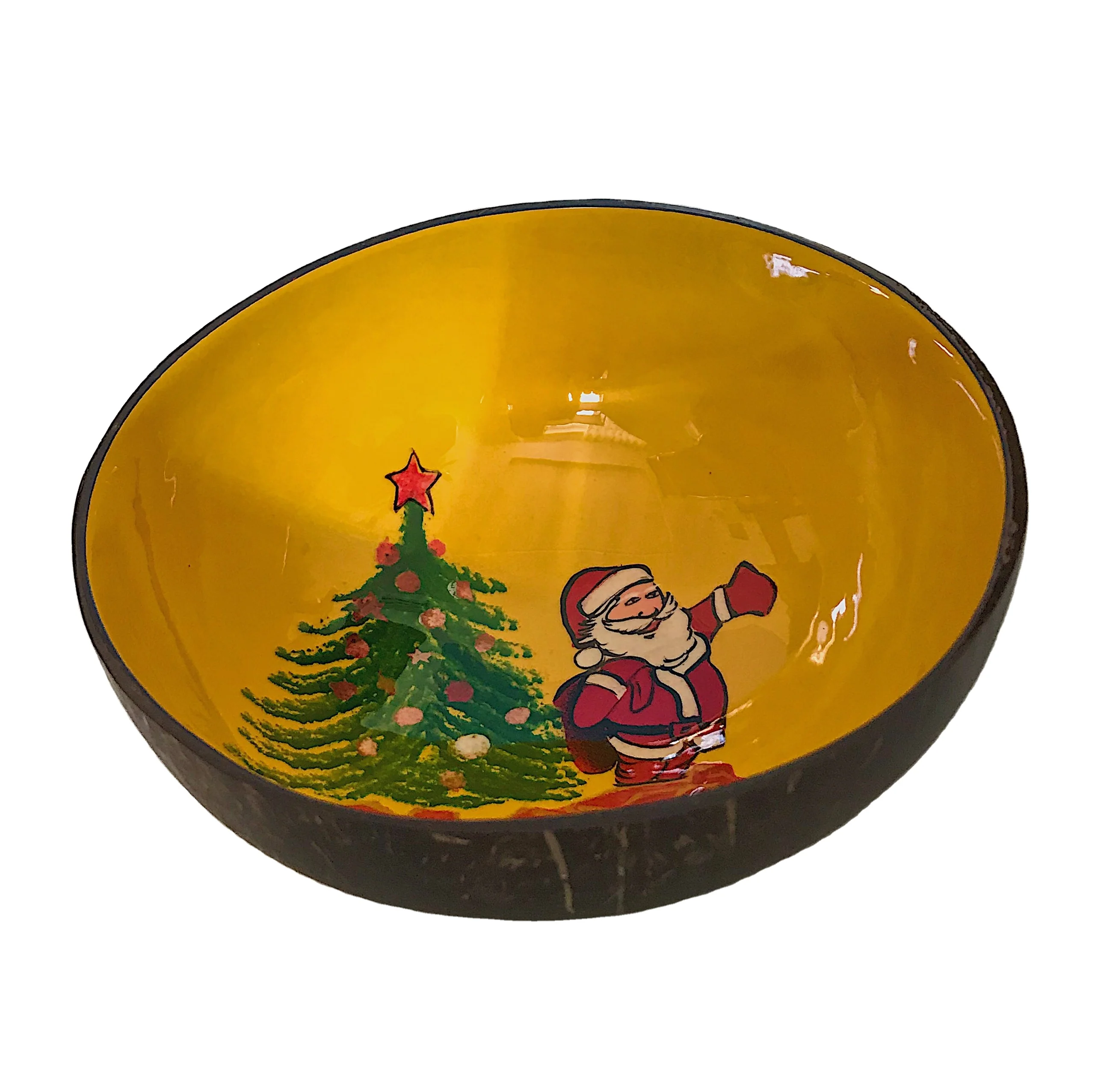 Оптовая продажа, идеальная цена, красочная чаша из кокосового лака, экологически чистая чаша из кокосового ракушки/чаша из высококачественного кокосового лака для продажи