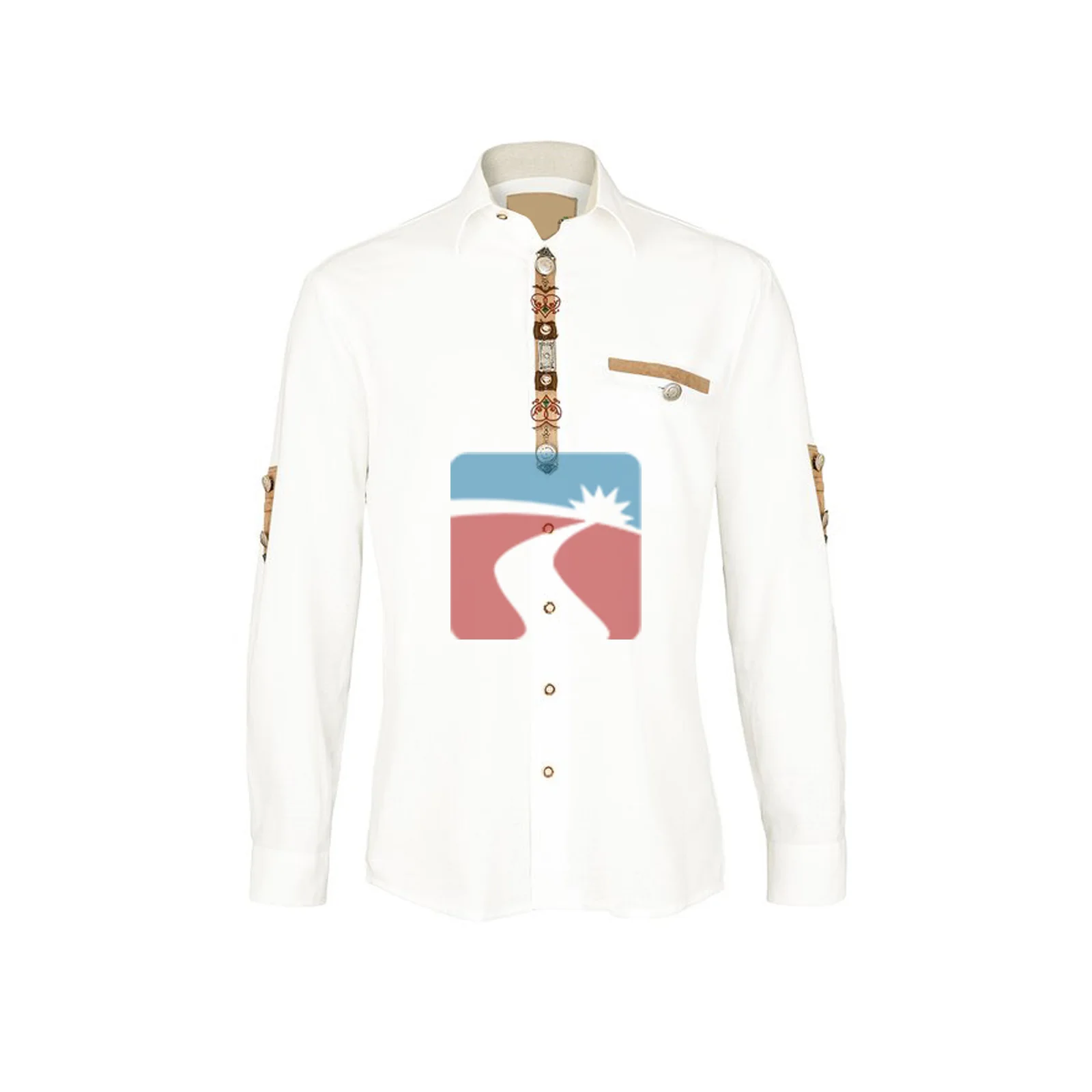 Custom Logo Label Official Formal Plain Solid Colour White Black Button Up Down Long Sleeve Men Work Uniform Shirts