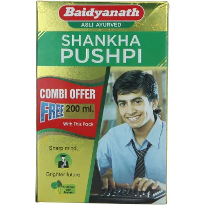 Аюрведический сироп Baidyanath Shankha Pushpi (450 мл) ухаживайте за утомлением и слабостью