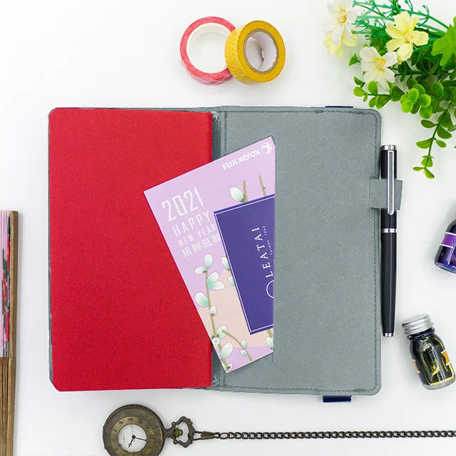 
Gray cover notebook journal with elastic band 