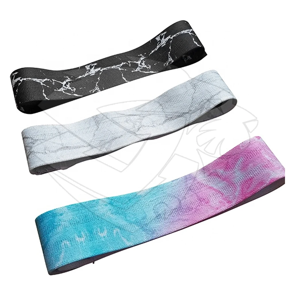 wholesale Non Rolling Fabric Resistance Bands Exercise Set of 3 Booty Bands
