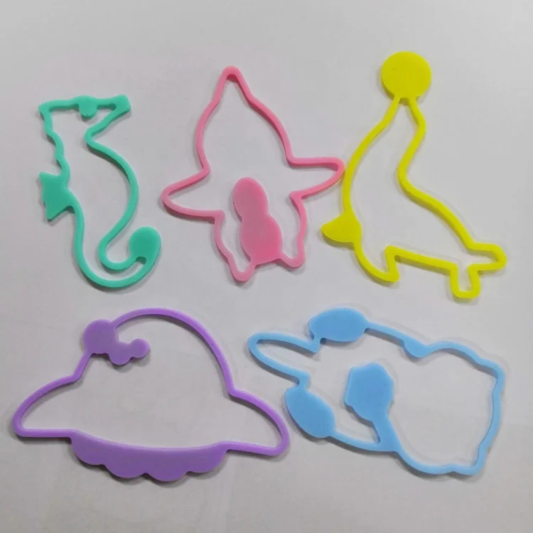  Colorful lovely elastic anti-slip silicone animal shape rubber hair