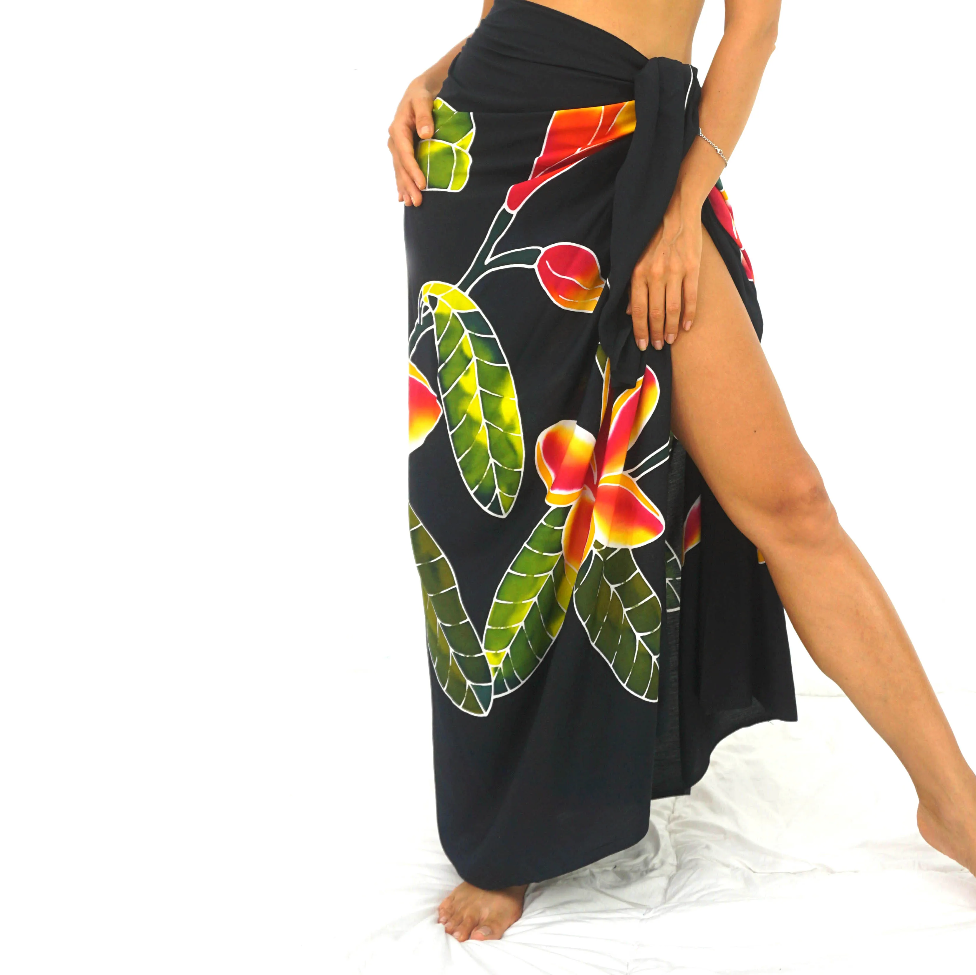 Hand Painting Hawaiian Sarongs Pareo 100% Finest Quality Rayon Custom Wholesale Beachwear Cover up HP086-002R1