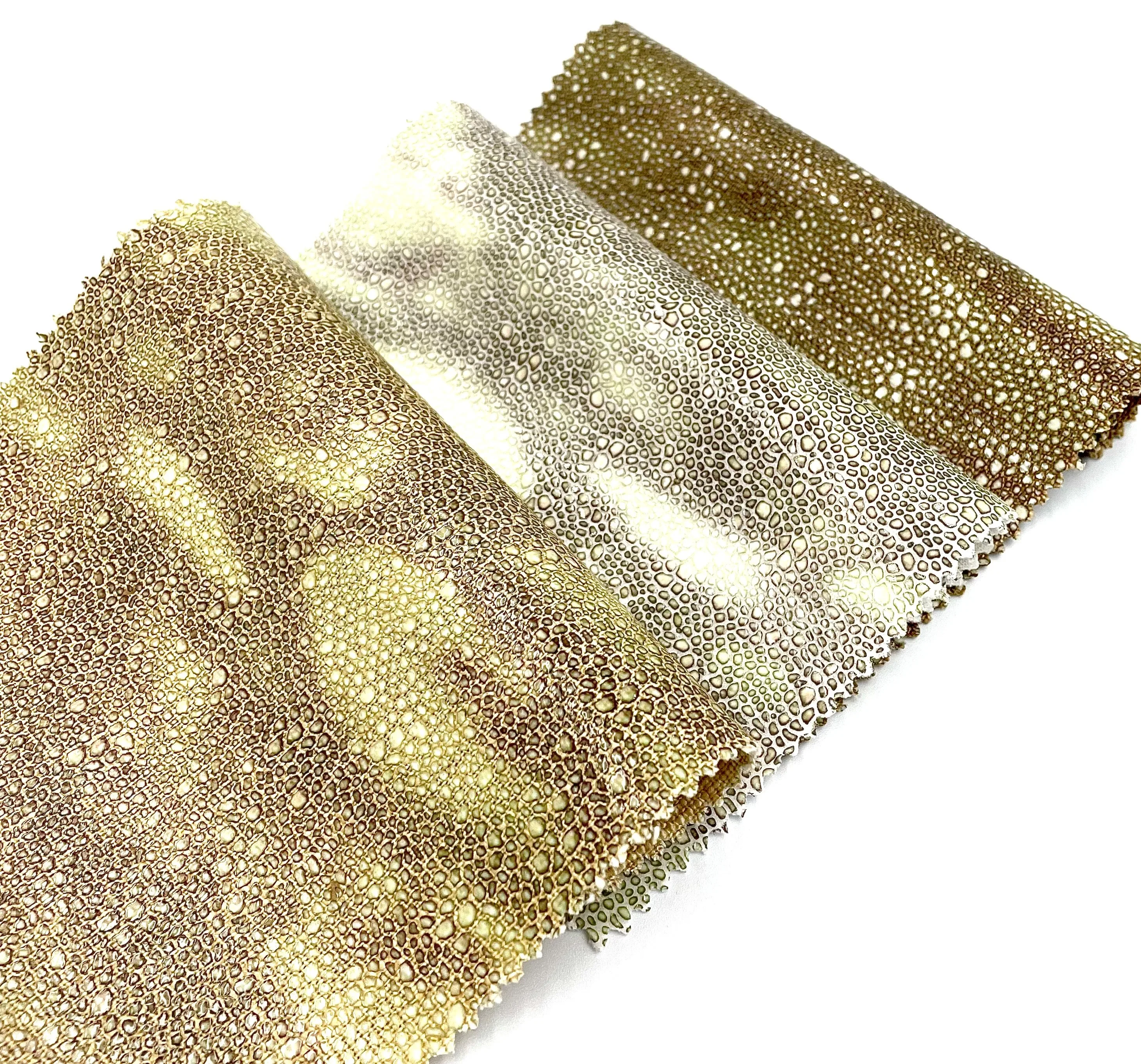 EPO High Quality Cotton Linen Fabric with Laser Transferred Pearl Fish Design for Curtains